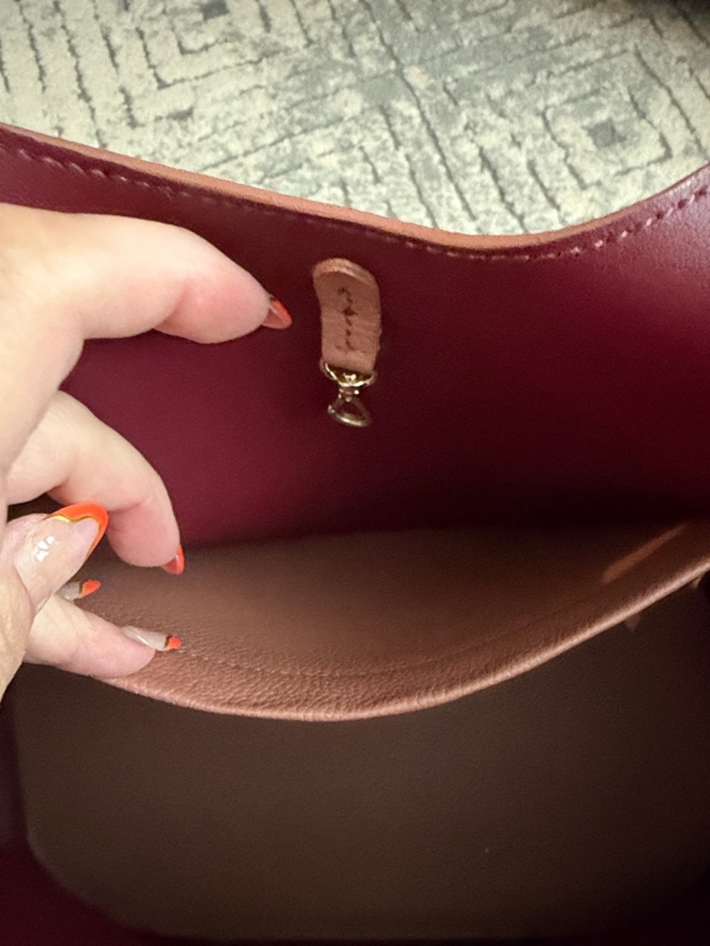 Kate Spade Rose Taupe Pebbled Leather Tote with Bow Accent - Picture 5 of 16